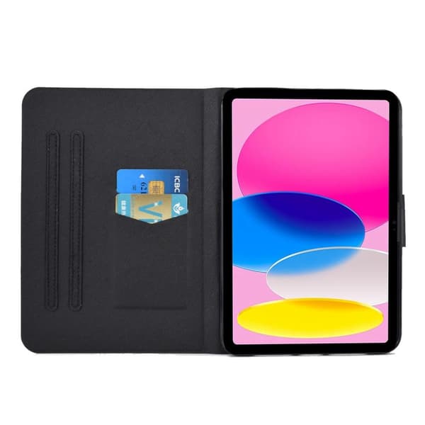[HT]Apple iPad 10.9 2022 Sammenleggbart deksel kortholder - Blå sommerfugl Blue blue