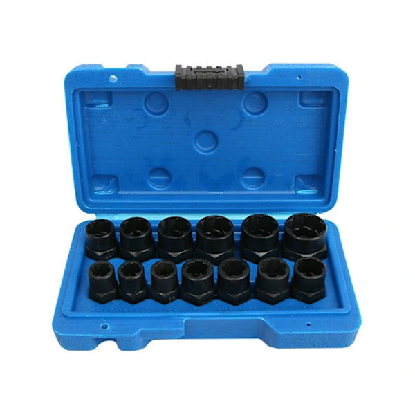 13 ST. Socket Mutter Extractor Set ∣Socket Set Rundad Bult Extractor∣Sexskruvutdragare