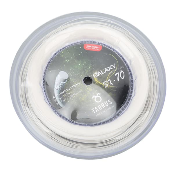 POWERTI BX70 Högelastisk Nylon Badmintonracketsträng 0,7 mm 200 m Rulle Vit