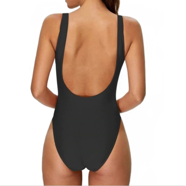 Kvinder One Piece badedragt mave kontrol V-hals badedragter XL