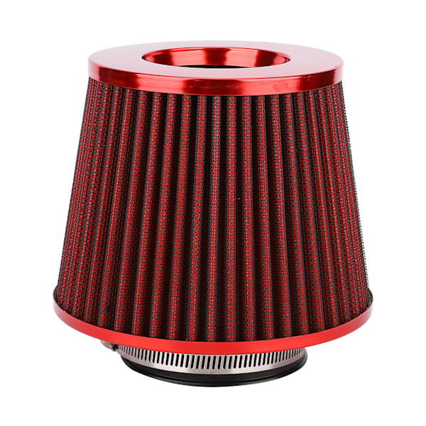 Bil Universal 63mm Högflödes Luftfilter Kit Multi Diameter Svamphuvud Röd