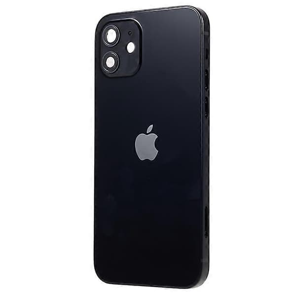 For iPhone 12 6,1 tommer bakre batterideksel+midtre ramme+sideknapper reservedel Multicolor Black