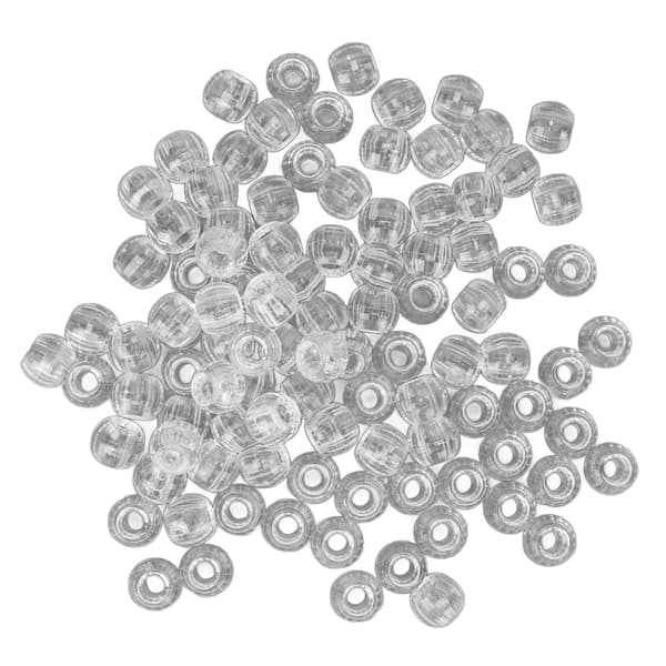 100 stk. Hårfletteperler Plast Store Hull 12mm Dreadlocks Hårfletter Transparent