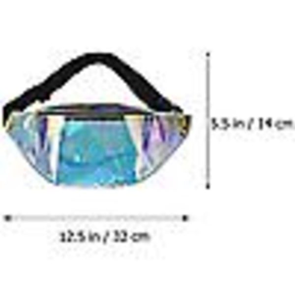 Transparent holografisk ryggväska genomskinlig midjeväska Hologram ryggväska Unisex bröstväska