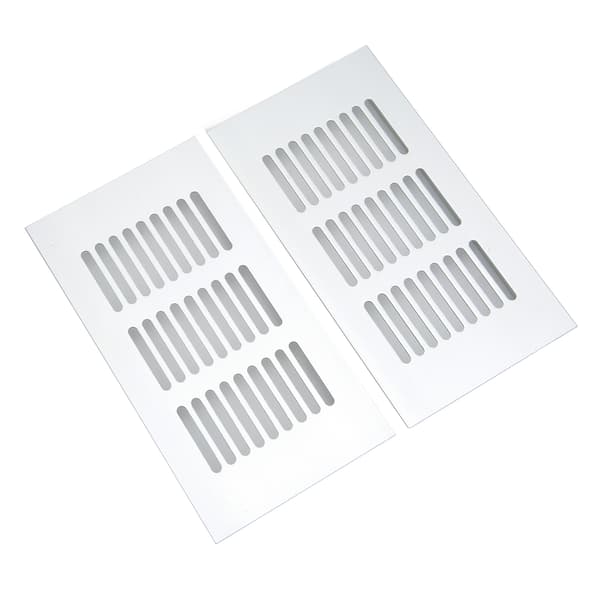 Aluminiumslegering Sølv Rektangulær Ventilationsrist Dækning 80x150mm 3.14x6in til Skab RV Camper