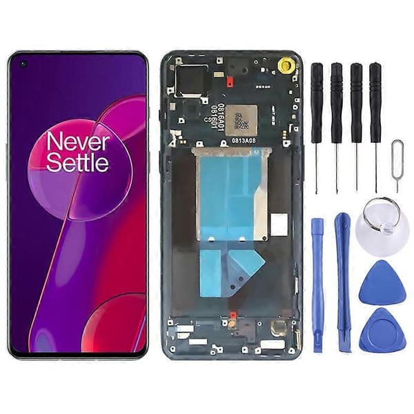 För OnePlus 9RT 5G MT2110 AMOLED KOMPATIBEL LCD-skärm Digitizer Komplett Montering med Ram Not Specified