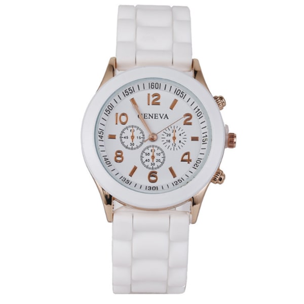 Simple Fashion Silikone Jelly Student Quartz Watch (hvid),