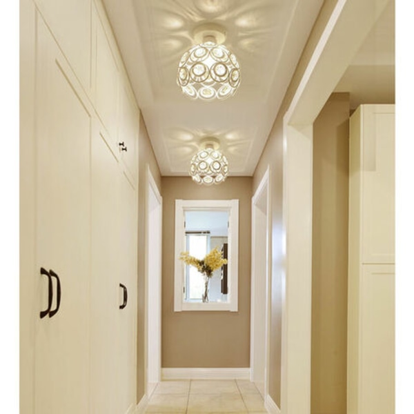 Modern industriell kristall metall taklampa Ø 20cm , armatur Pendellampor Ljuskronor Lampskärm Taklampa E