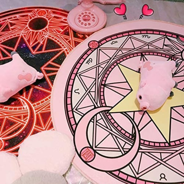 Teppe Sakura Magic Array Teppe Gulvmatte Sklisikker dørmatte Plysj Princess Creative Håndlaget Stue Sofabord Teppe (60 * 60),
