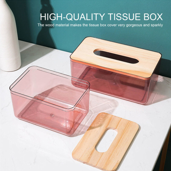 Nordic simple tissue box, husholdnings pumpepapir box, transparent (lille sort)