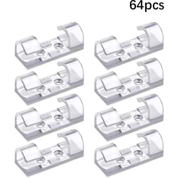 stykker gennemsigtige ekstra store poser med 16 stykker 3M lim 4*1,5*1,5 cm desktop datakabel opbevaring og arrangement fixer