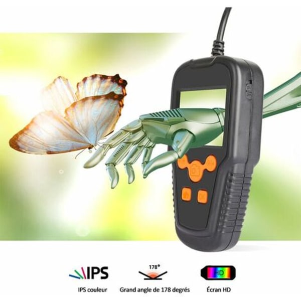 2,4 tommer 1080P 2600mAh high definition farveendoskop batterikapacitet IP68 vandtæt 8 mm linsediameter 2 meter Model