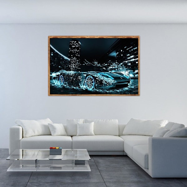Auton 5D DIY timanttikirjontamaalaus ristipisto parvekkeelle, patiolle, kahvilaan, lastenhuoneeseen, olohuoneeseen, makuuhuoneeseen, toimistoon jne. - 30*45cm,
