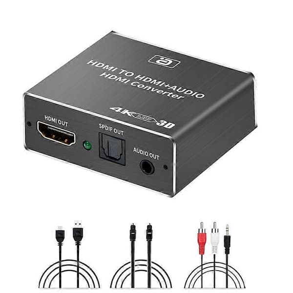 Audio Extractor HDCP CEC + Optisk TOSLINK SPDIF + 3.5mm RCA Audio Converter 4K x 2K 3D Au[ht]
