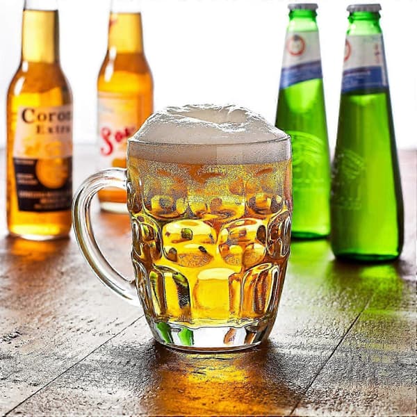 The Great British Pint Dimple Muggset om 4 Presentförpackade Glasstopar 568ml Perfekt för Ölälskare_Kvalitetsgåvor[ht]