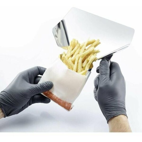 Pommes frites/popcorn scoop, højrehåndet, 1 hank, scoop størrelse: ca. 20 x 12 cm, længde: 23 cm, rustfrit stål / p