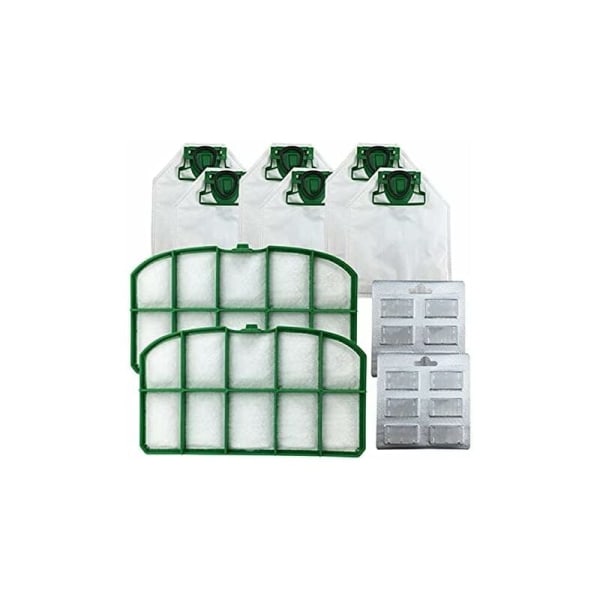 Pakk støvposer + 2 Hepa-filtre + 2 duftblokker for VK200 støvsuger (farge: grønn) - grønn