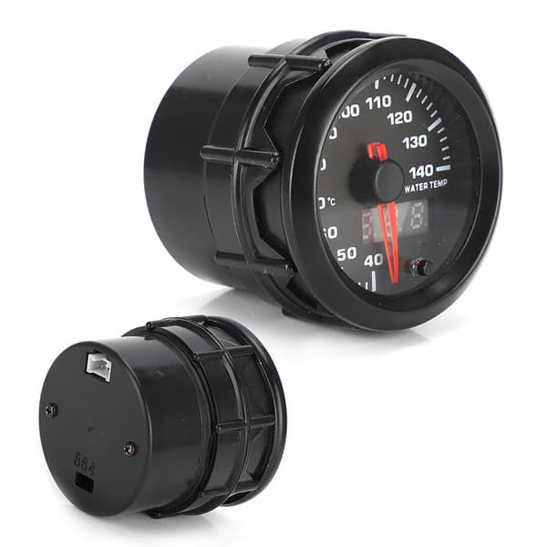 2in 52mm Vandtemperaturmåler Analog Måler med Sensor 7 Farve LED Universal