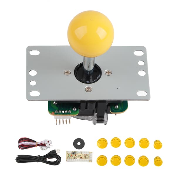 DIY USB Arkadespil Controller Rocker Joystick med Kontrolchip Gul