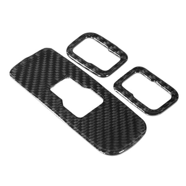 3 stk Vindusbryterpanel Deksel Trim Karbonfiber Dekor Passer for S60/V60RHD