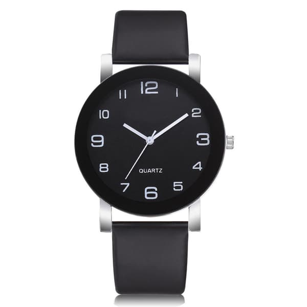 [HT]LVPAI Dameur Analog Quartz Rundt Armbåndsur (Sort)