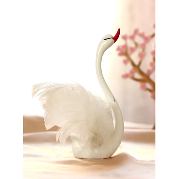 Ornament par svanedukke håndlavet Valentinsdag blind boks kreativ stue hjemme biltilbehør (3-delt sæt)
