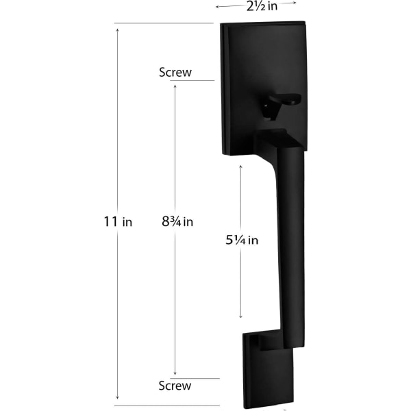 Enkeltcylindret håndtagssæt med dørhåndtag (til fordøre og fordøre) vendbart til venstre og højre
