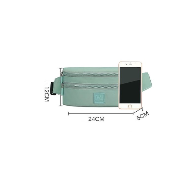 Vattentät Nylon Crossbody Väska Utomhussport Telefon Midjeväska green