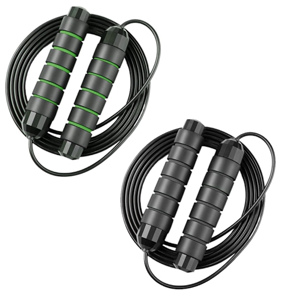 2 Pack, hoppetræning Træn kondition, spring rep Black Green + All Black