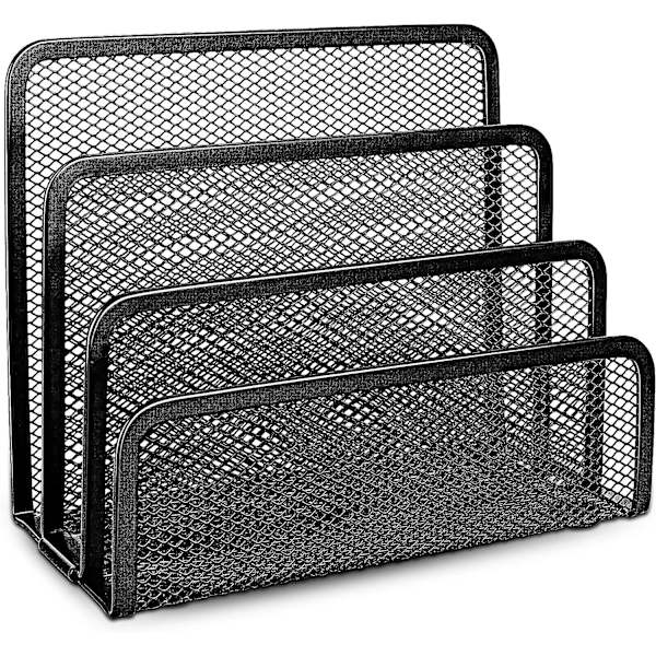 Skrivbordsbrevställ, 3 vertikala metallfack, 2-pack