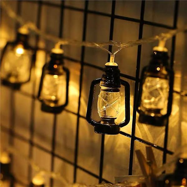 Batteri dekorativ lampe - petroleumsflaske 1.5m