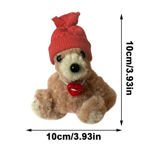 Tiny Handmade Teddy Bear - A Little Pocket Bear Klem coffee