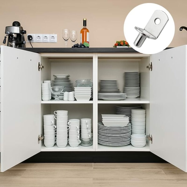 25 stk 6cm 7 ord garderobestativ skillevegg spikerbrakett bevegelig skoskap treskapstativ