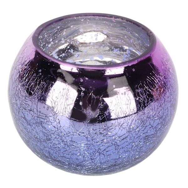 HT Handgjord Gradient Lila Glas Tealight-hållare: En Varm, Romantisk och Attraktiv Dekorativ Bordsdekoration med Texturerade Detaljer Purple