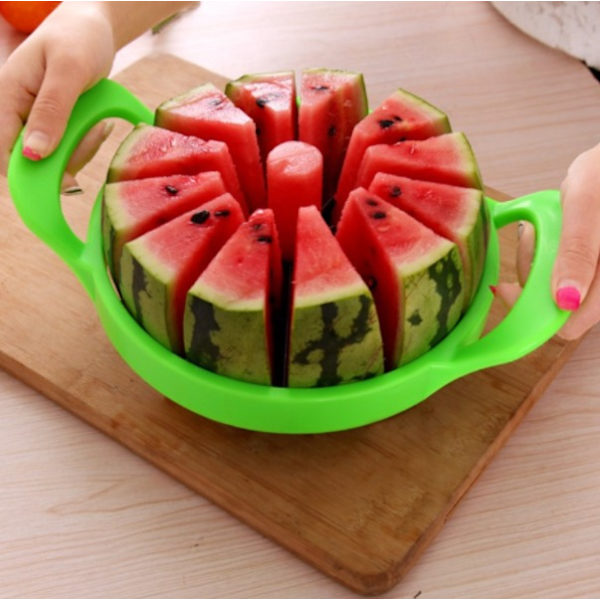 Liten vattenmelonskärare i rostfritt stål Artefakt Vattenmelonskärare Fruktseparator Vattenmelonskivare (liten),