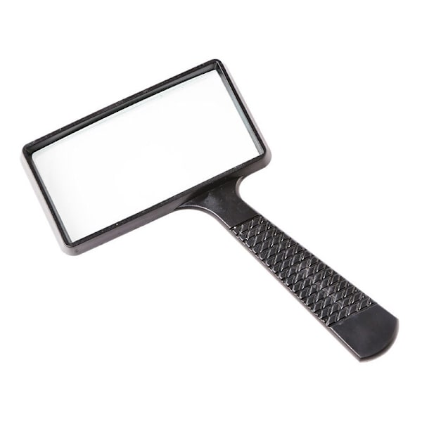 3X handhållen förstoringsglas, 3,77 x 1,89 tum rektangulärt förstoringsglas, reptålig glaslins för läsning, hobby,