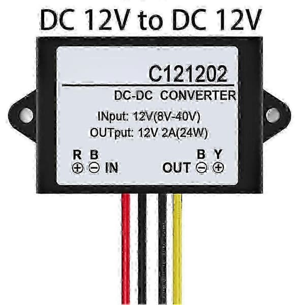 Vattentät DC 12V Spänningsregulator 2A Stabilisatoradapter C121202 Som bild