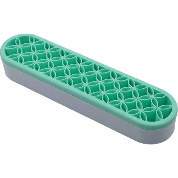 Desktop Organizers Silikon Sminkborsthållare Kosmetisk förvaringslåda Sminkborsthållare Färgpennhållare för Stash och Store - Grön