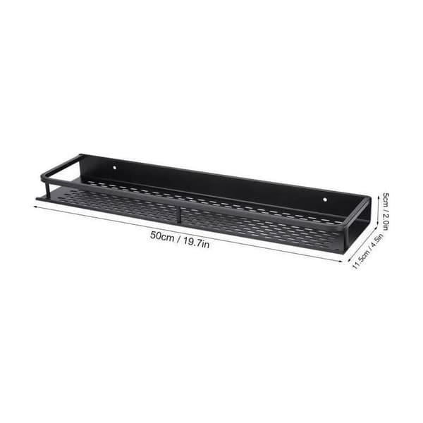 pc svart baderomshylle i rustfritt stål 50cm, TRIMEC