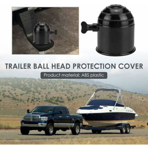 1 ST Trailer Hitch Ball Cover, Fonepro 50mm Universal Drag Ball Cap Drag Ball Cover Cover Hitch Ball, Svart