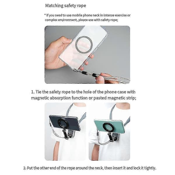 Silikone Magnetisk Halsmontering Hurtigudløser Hold Smart