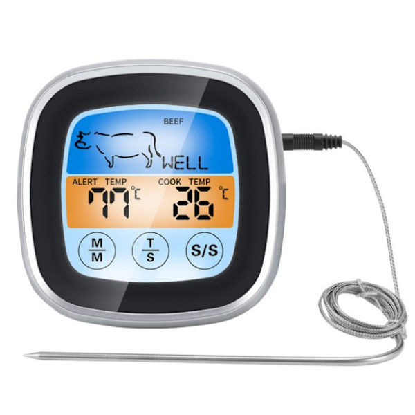 Grill Timer Fork Field BBQ Køkken BBQ Meat Food Termometer