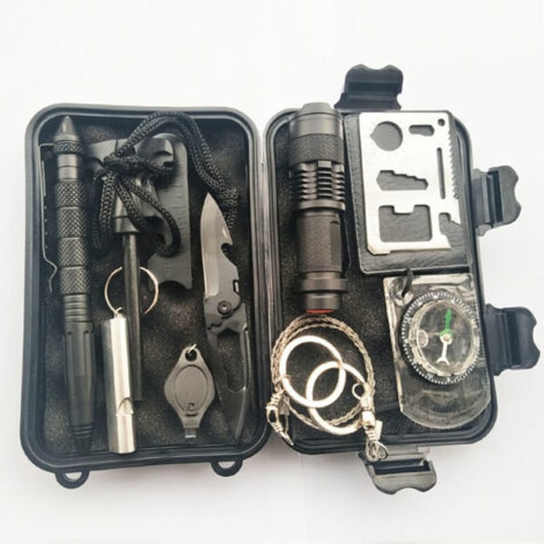 Emergency Survival Kit, Multifunctional Survival Survival and Rescue Kit Outdoor Multi-Tool Outdoor SOS First Aid Suppli
