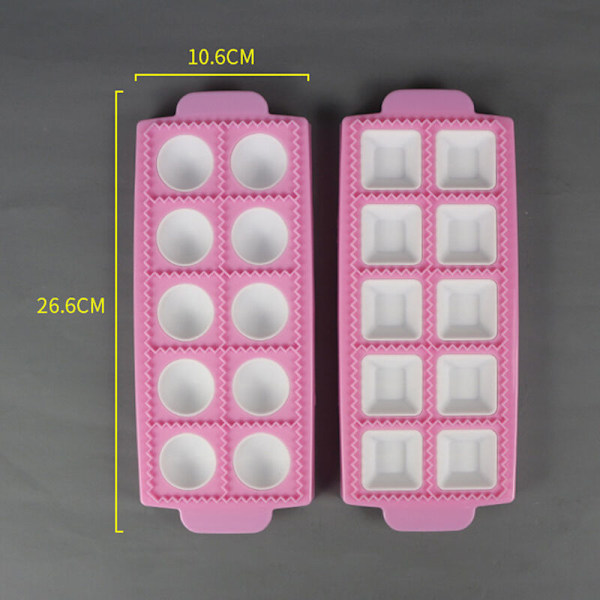 Italiensk dumpling form 10PC firkantet italiensk husholdnings dumpling skin skimmel dumpling artefakt wonton form