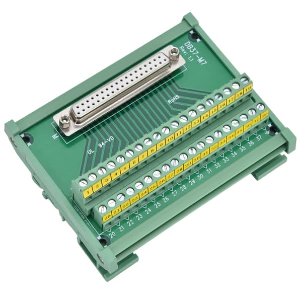 Plintkort Adapterplade Kontaktmodul PCB Breakout Hun DC 60V DB37 M7