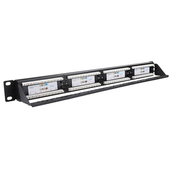 24 Port Monterbar Data Patch Panel Høj Hastighed CAT6 CAT-6 Netværkskabel Rack