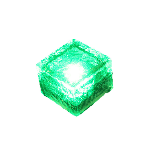 1LED Solar Garden Landskapsdekoration Ice Brick Light, Square Kakel Underground Light Garden Light (Grön),