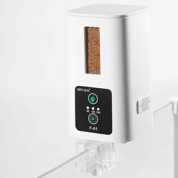 Automatisk Foderautomat med Stor Kapacitet og 360° Rotation, Justerbar Batteridrift, til Akvarieferier