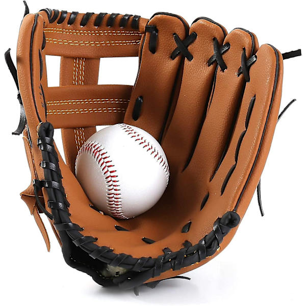 Outfield Gloves Baseball Glove Softball Gloves aikuisten ja nuorten koot 12,5 tuuman kokoiset käsineet, ruskea brown 11.5 inches