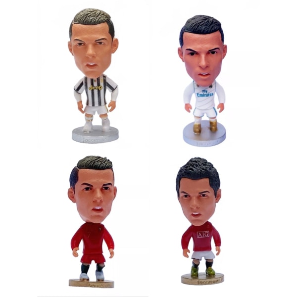 4 st Ronaldo Doll, Fotbollsstjärna fotbollsfigur